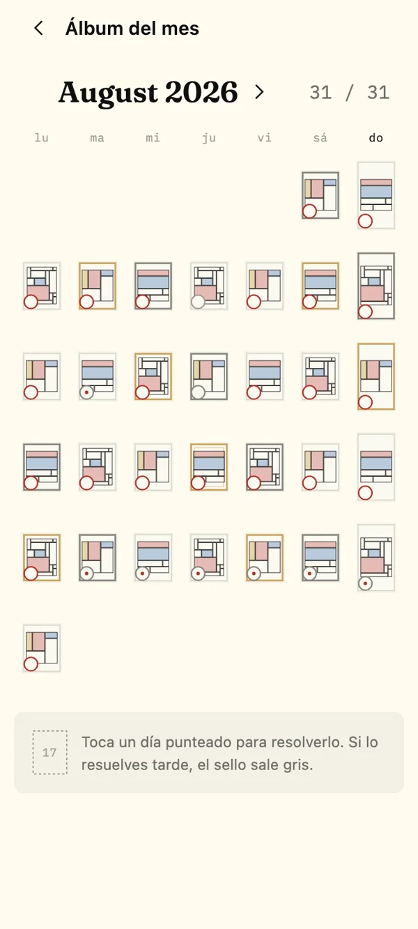 El calendario se completa