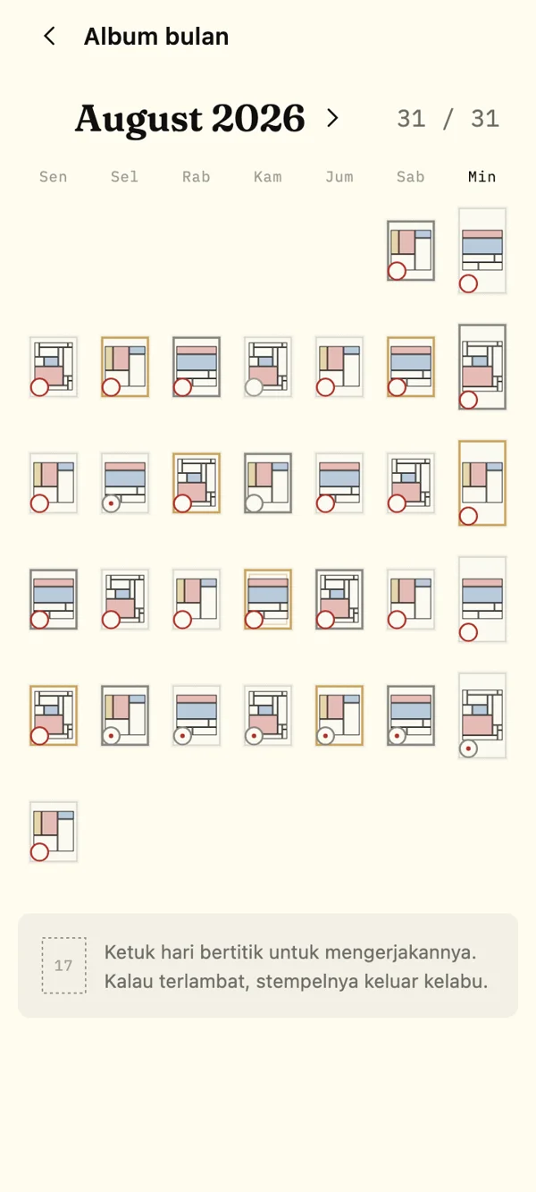 Kalender terisi
