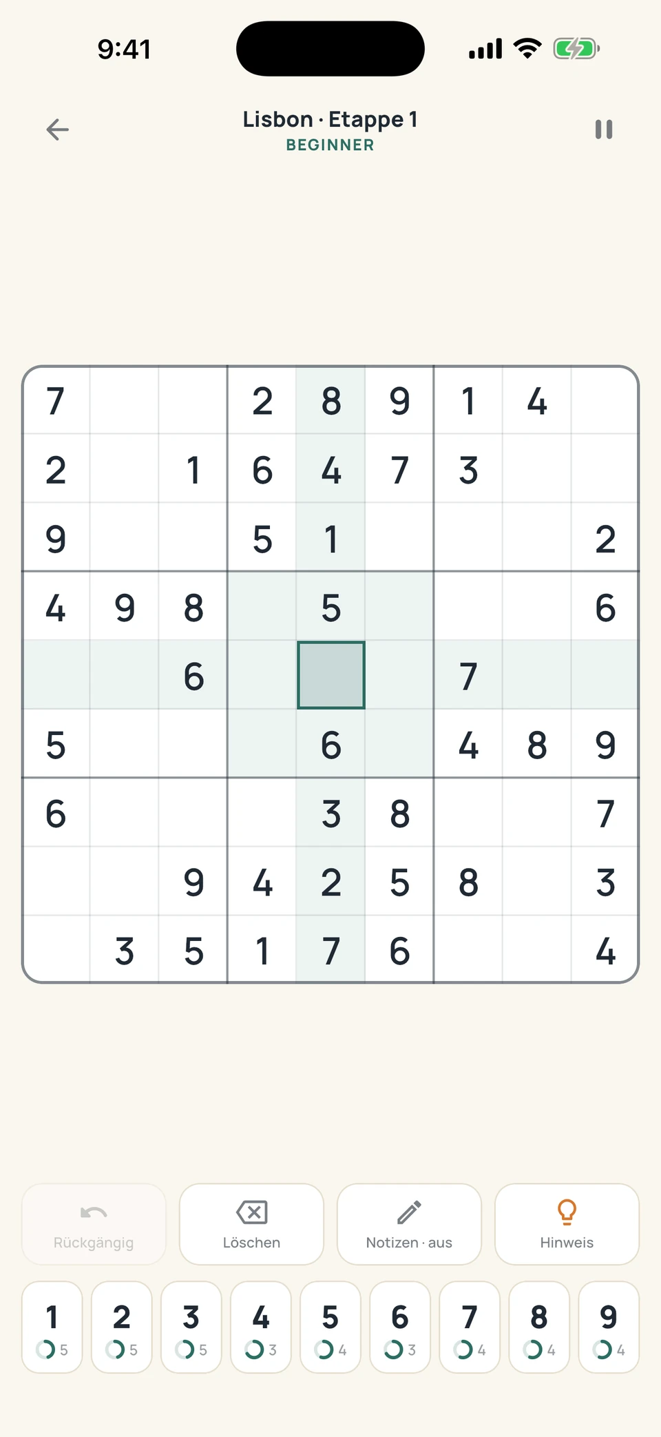 Sudoku Voyage — 02 · Spiel