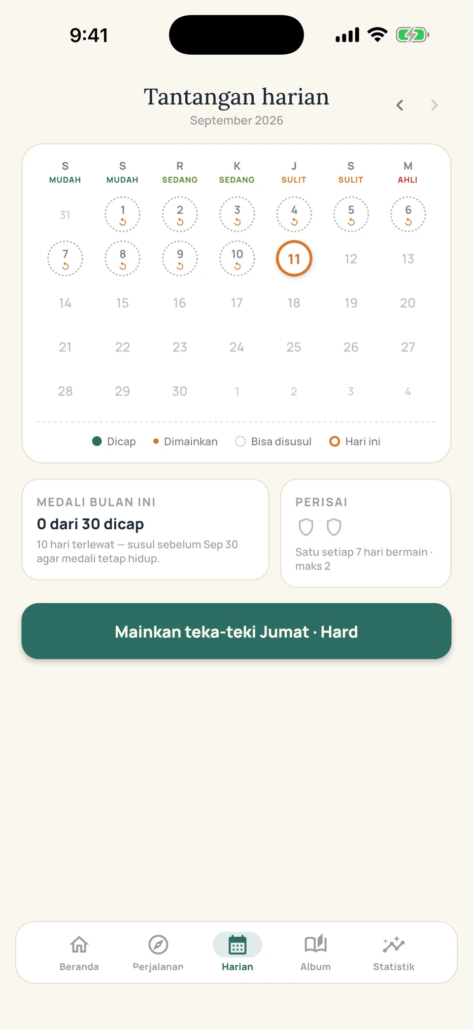 Sudoku Voyage — 05 · Tantangan harian