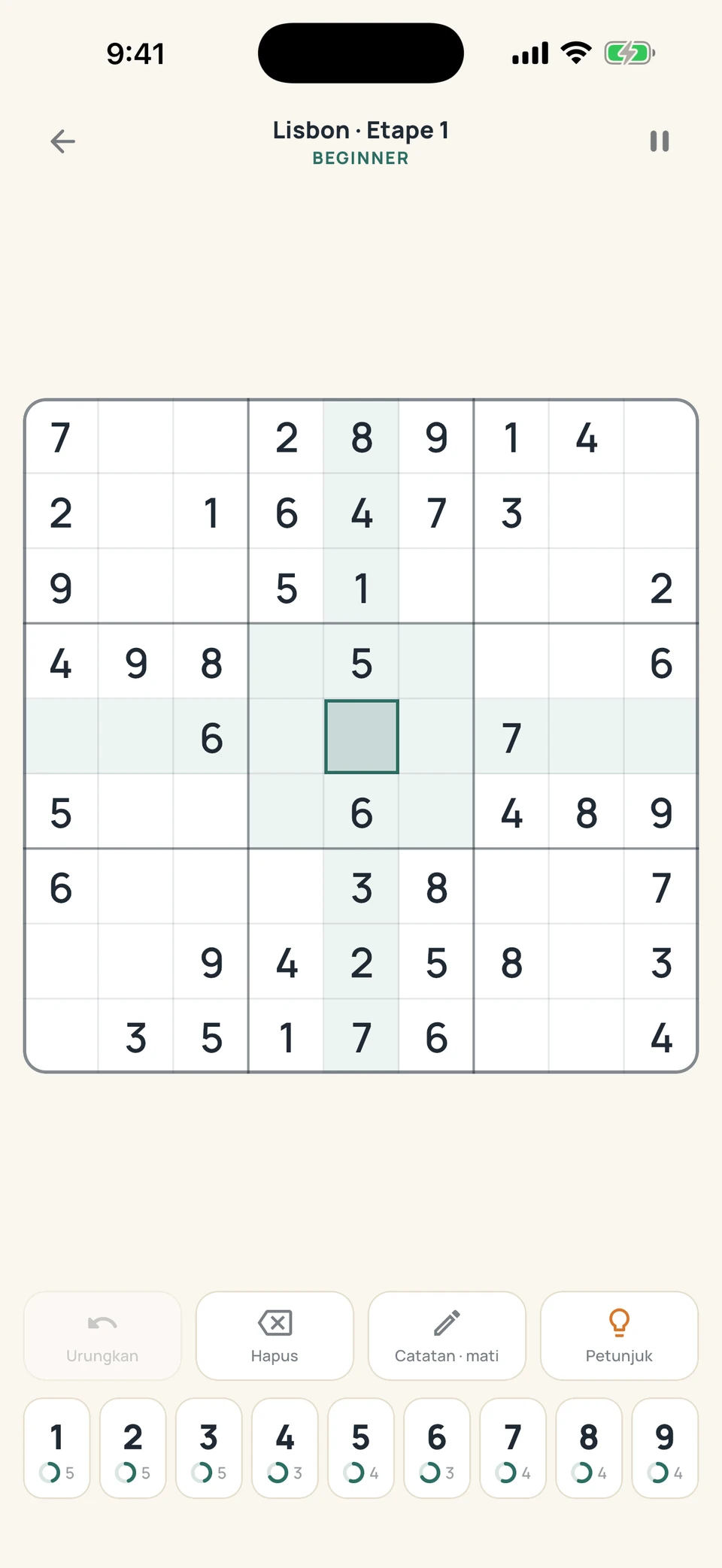 Sudoku Voyage — 02 · Permainan