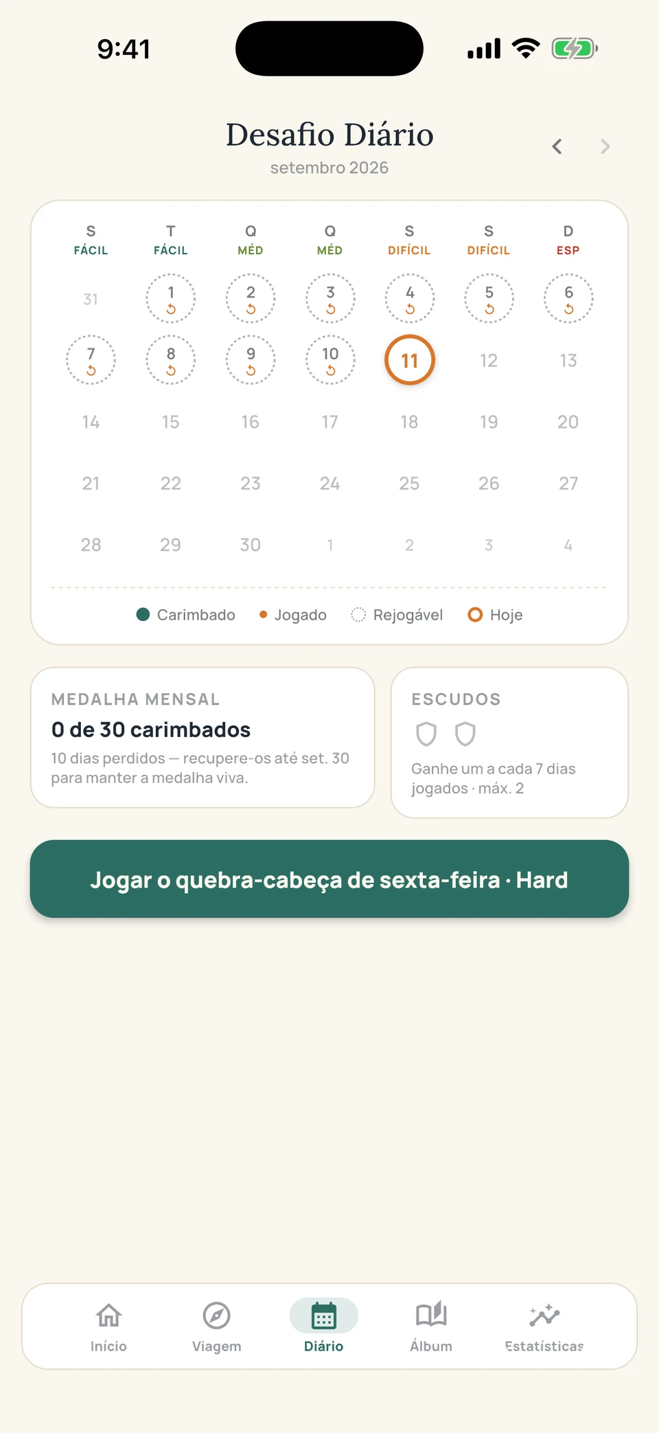 Sudoku Voyage — 05 · Desafio diário
