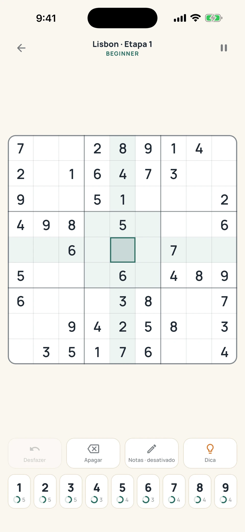 Sudoku Voyage — 02 · Jogo