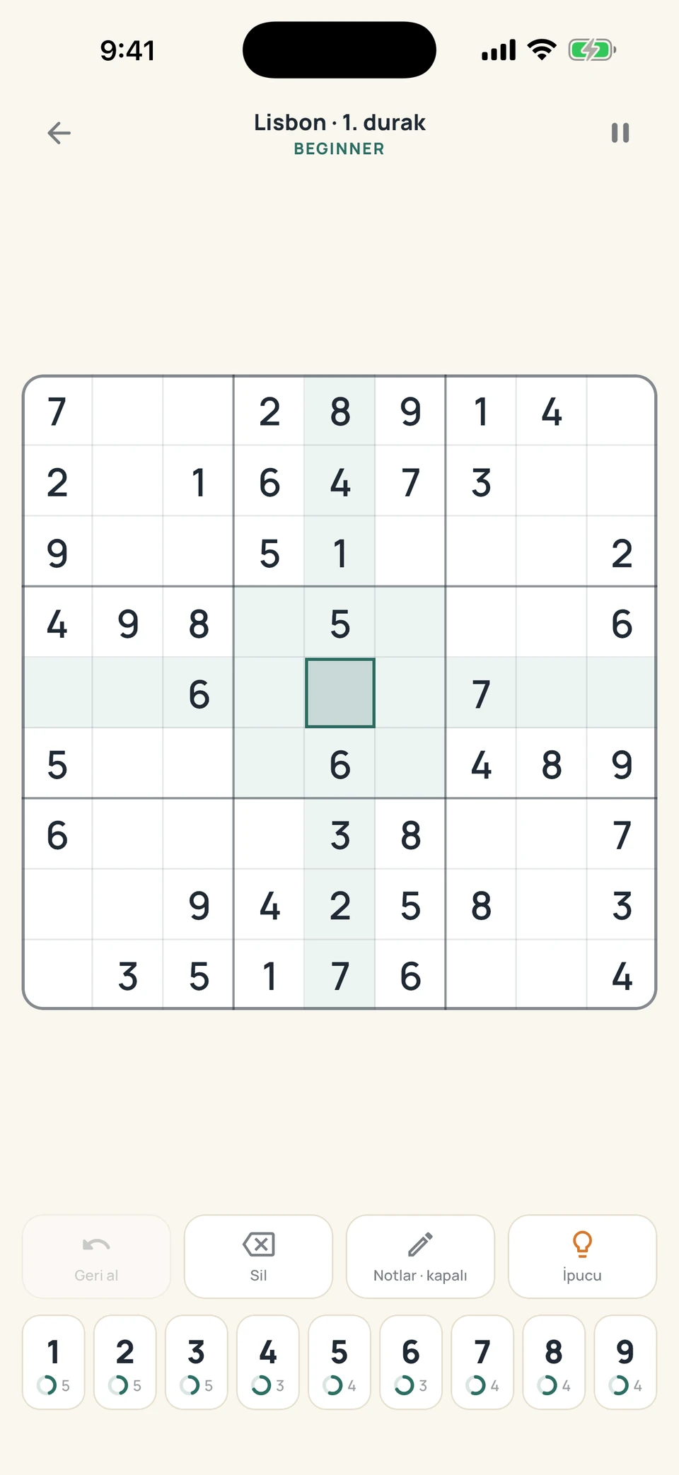 Sudoku Voyage — 02 · Oyun