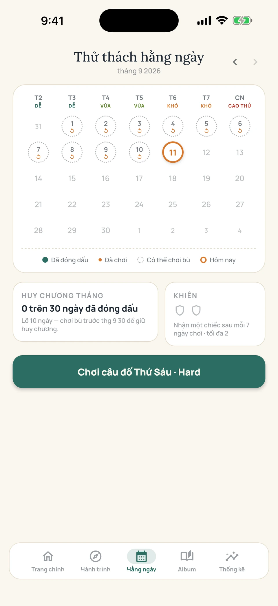 Sudoku Voyage — 05 · Thử thách hằng ngày