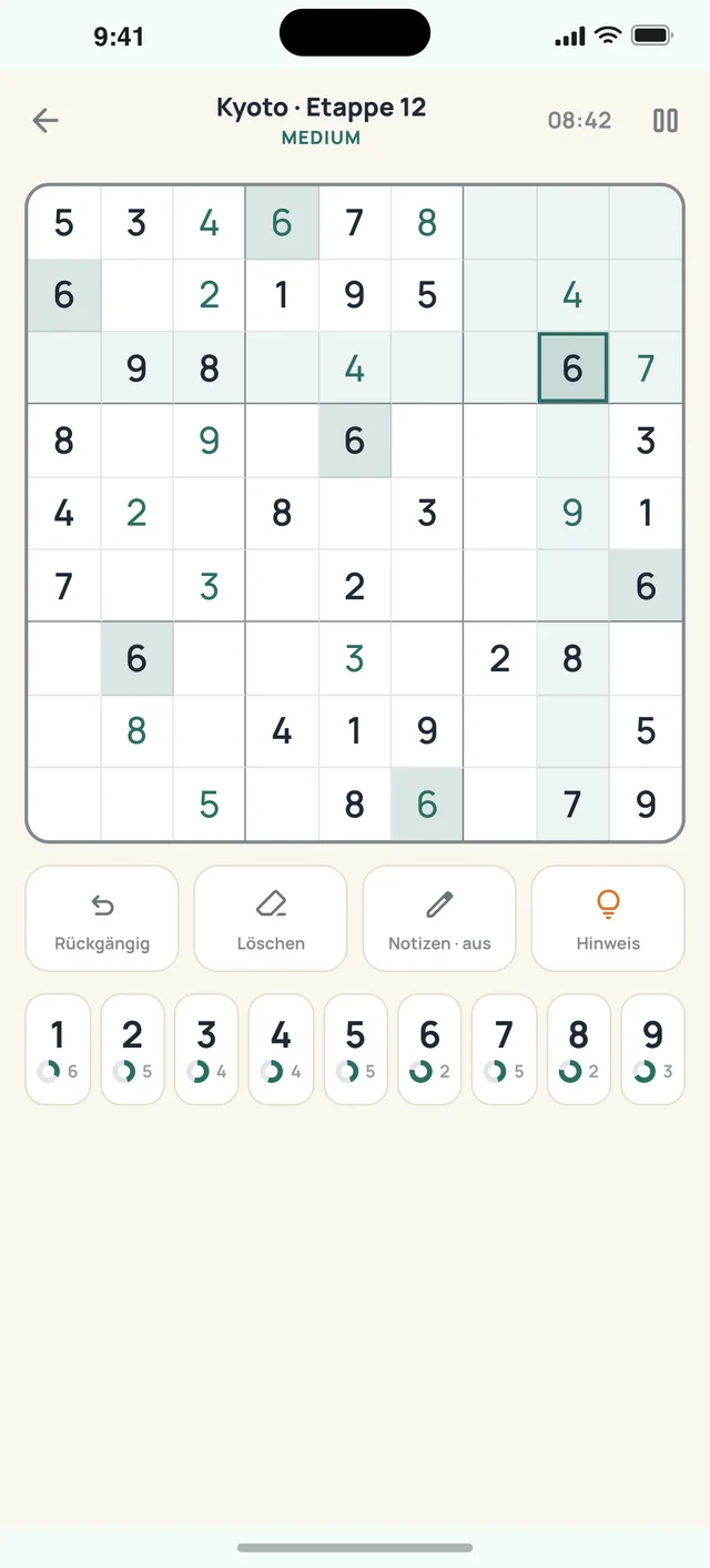 Sudoku Voyage — 02 · Spiel