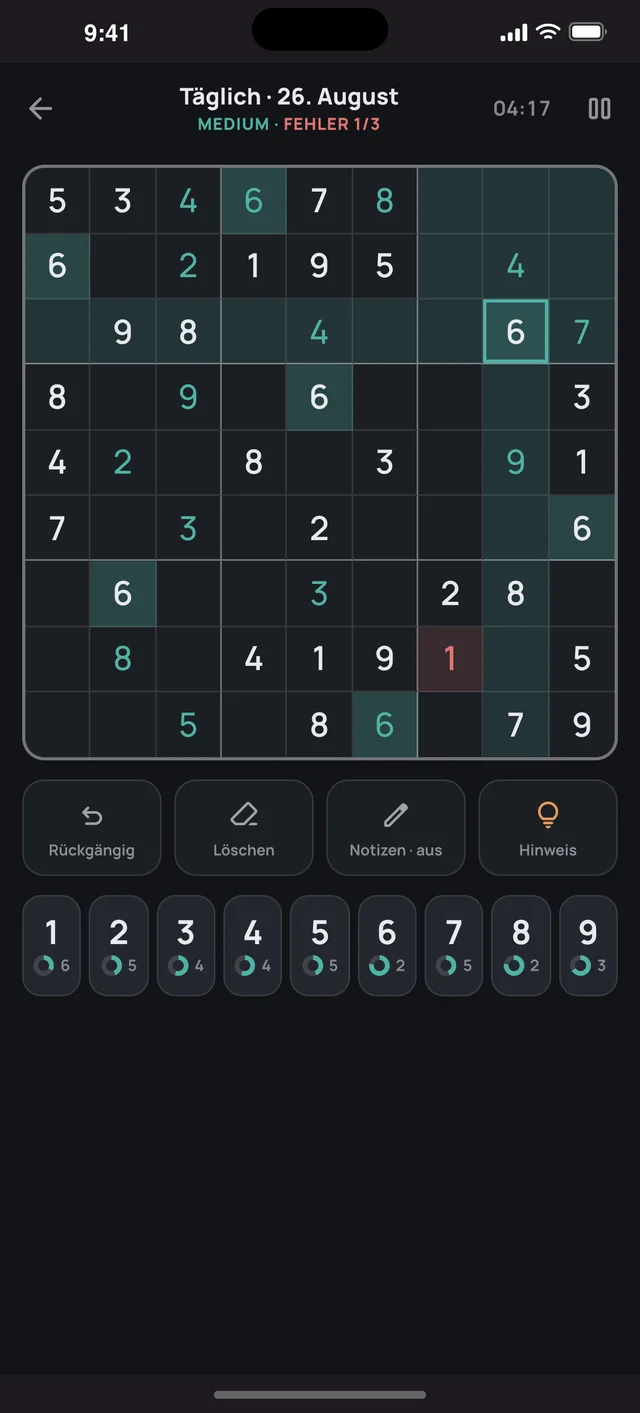 Sudoku Voyage — 03 · Dunkelmodus