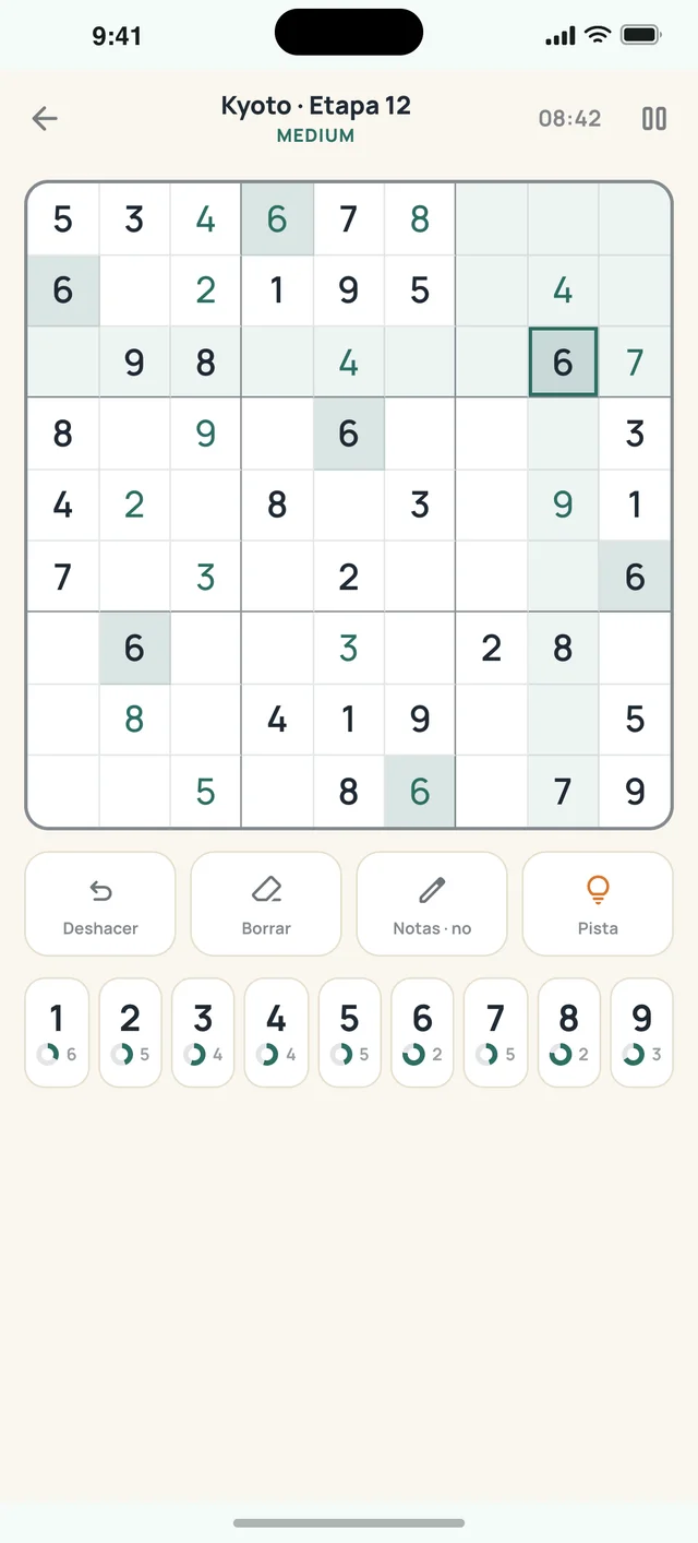 Sudoku Voyage — 02 · Juego
