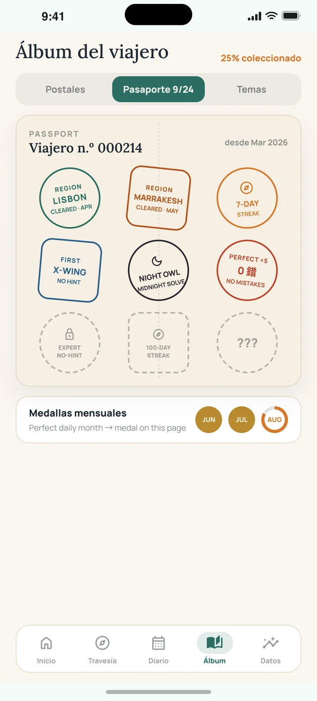 Sudoku Voyage — 08 · Pasaporte
