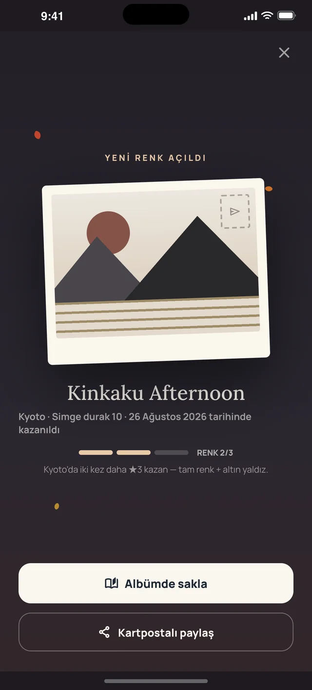 Sudoku Voyage — 07 · Kazanılan kartpostal