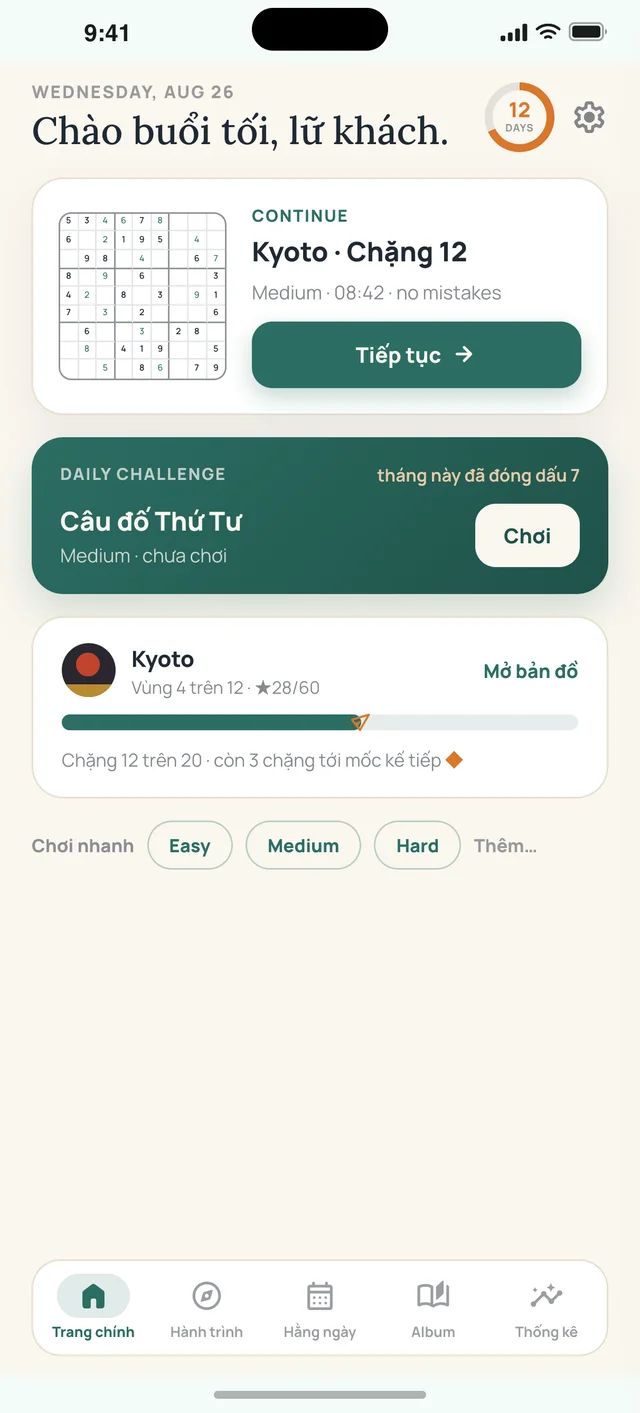 Sudoku Voyage — 01 · Trang chủ