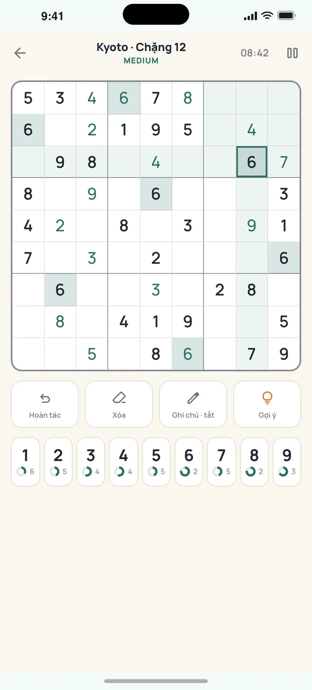 Sudoku Voyage — 02 · Trò chơi