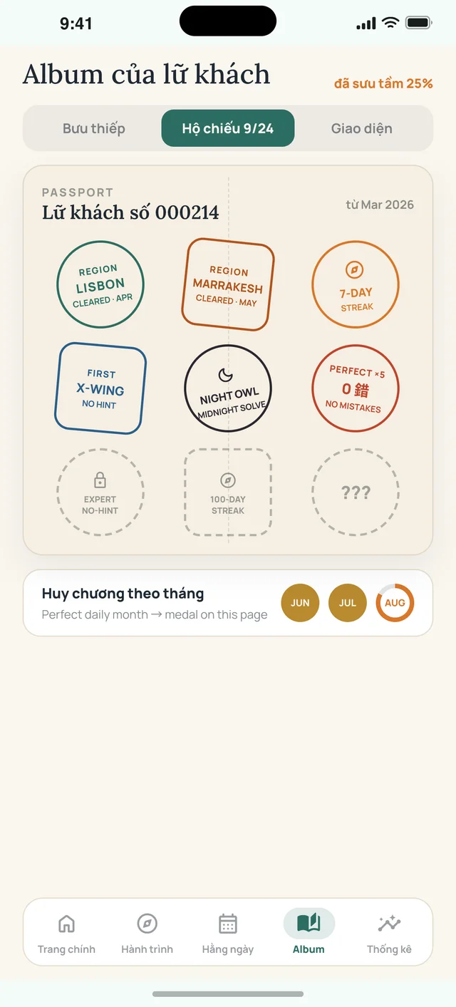 Sudoku Voyage — 08 · Hộ chiếu