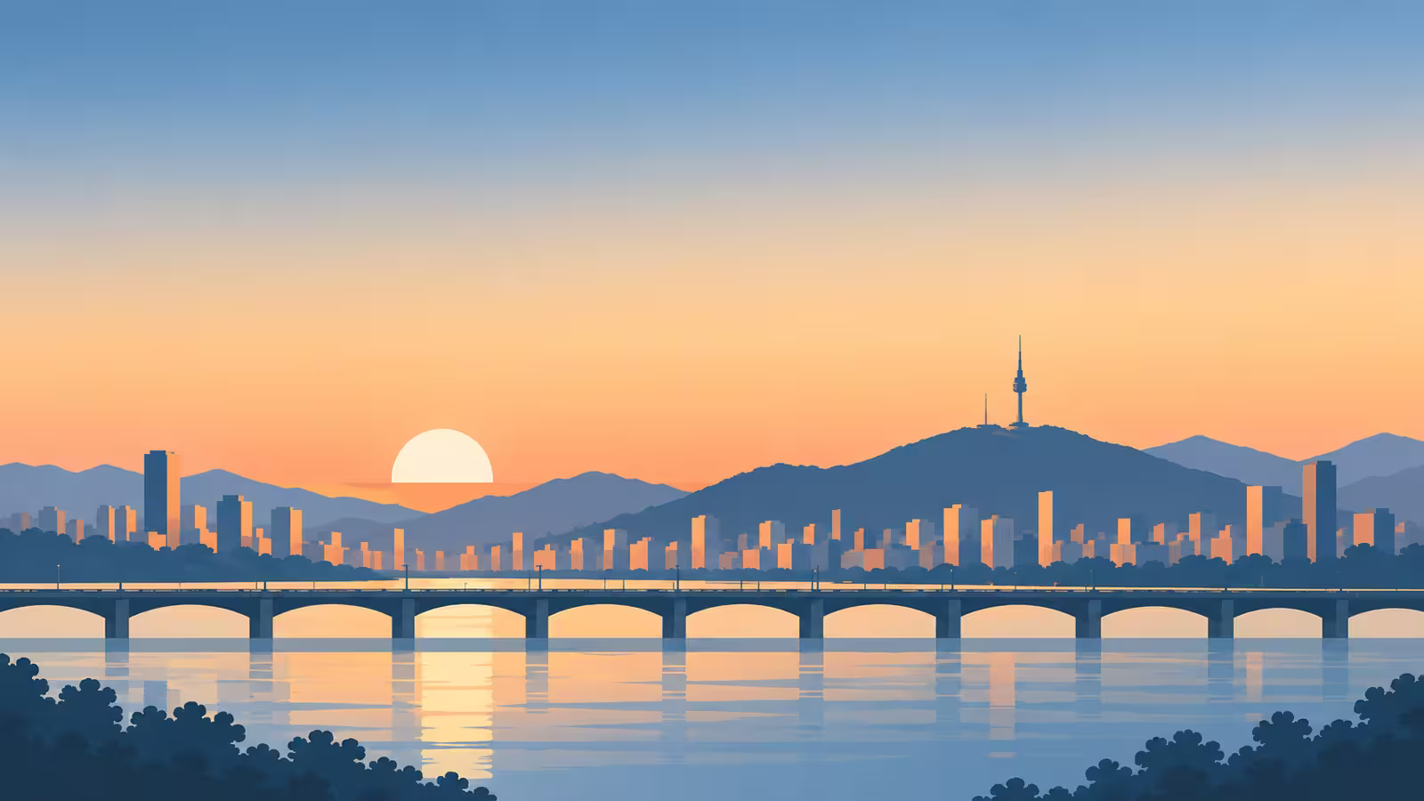 서울의 여행 일러스트